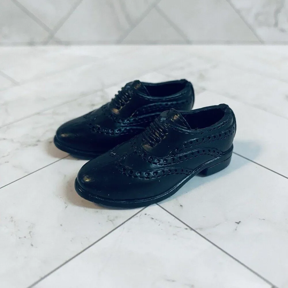 Vintage Ken Shoes Black Loafers Wingtip Oxford Suit Style Dress Shoe  Mattel
